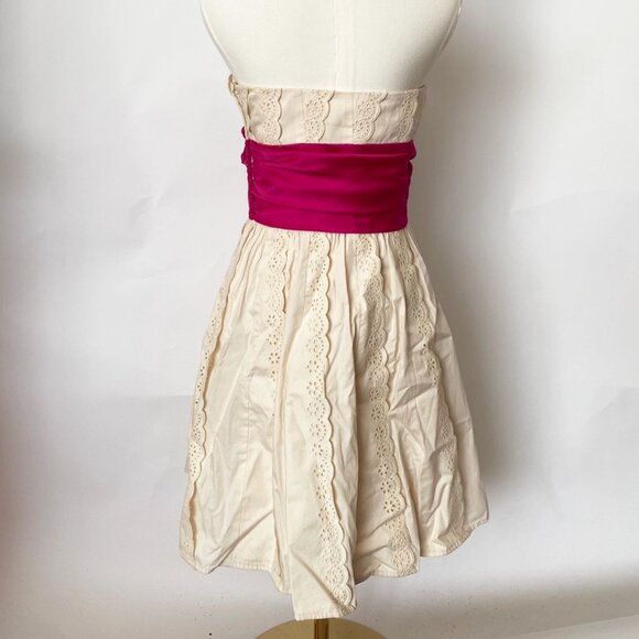 Vintage Betsey Johnson Eyelet Lace Bow Dress - Picture 2 of 2